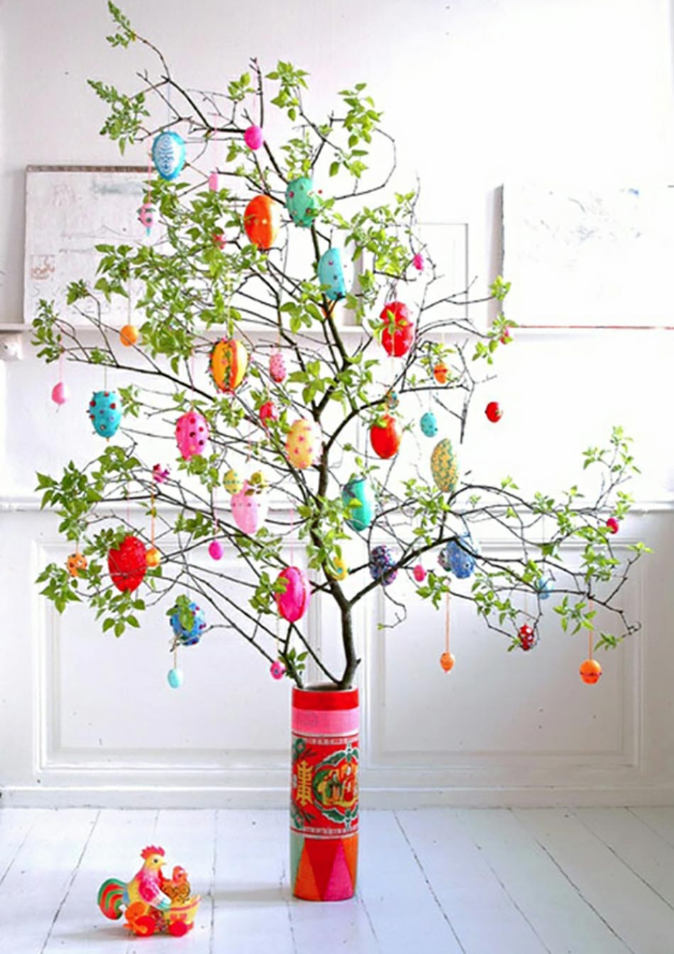 arbre de décoration aux oeufs