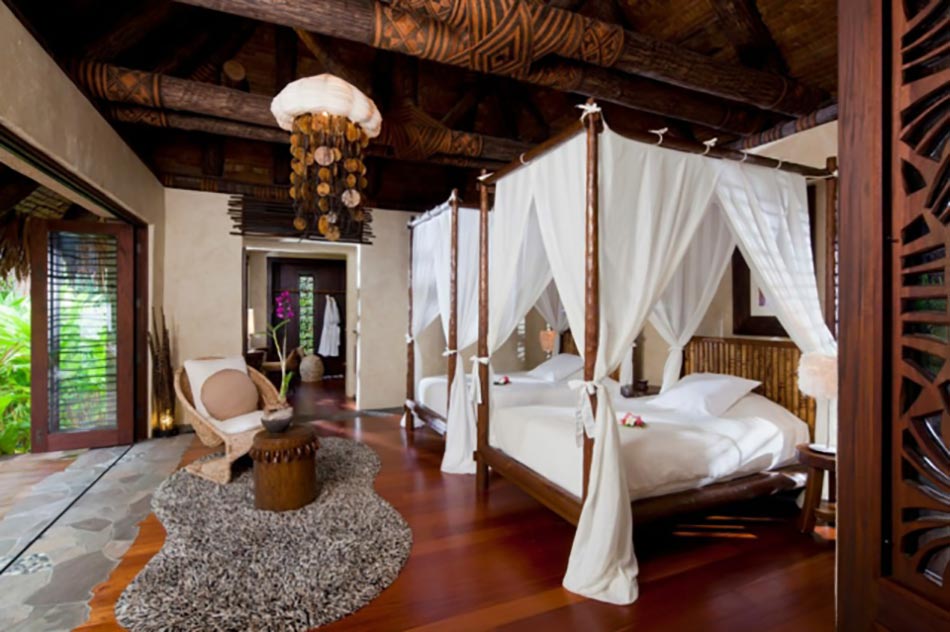 intérieur romantique villa de vacances fidji