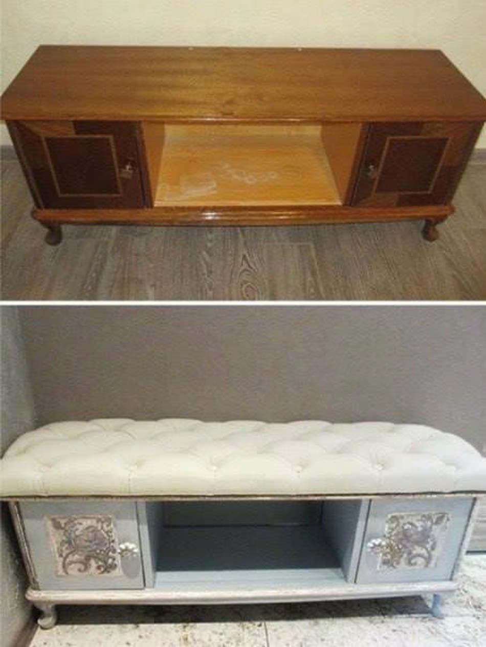 meuble bas rénové avant-après