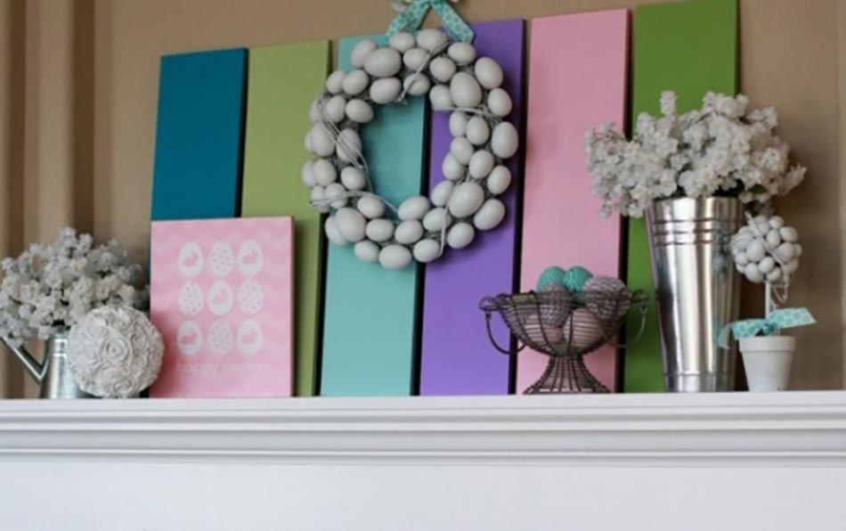 couronnes d'oeufs blanc pour déco maison