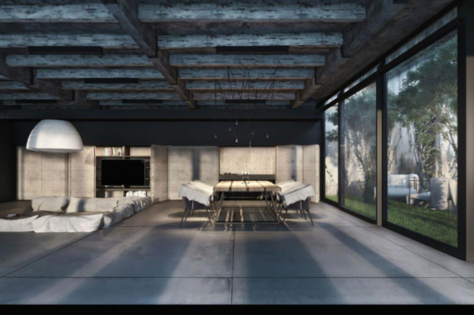 résidence de luxe au design industriel