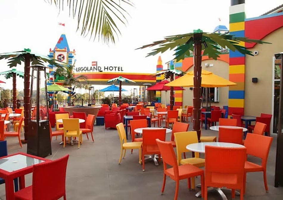 Café de l'hôtel Lego en Californie