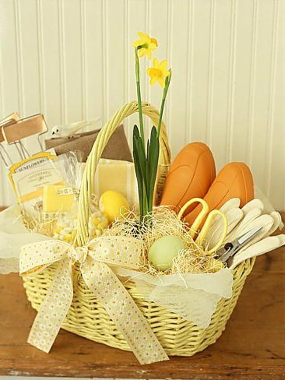 panier à inspiration jardinage