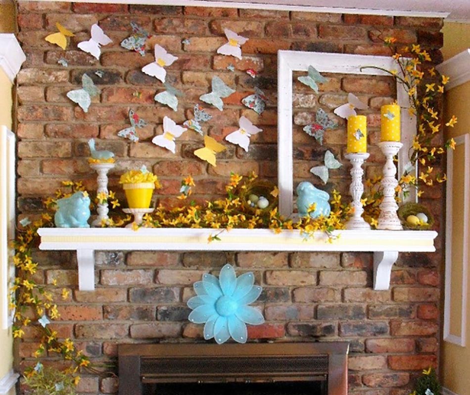 déco maison Pâques en papier multicolore