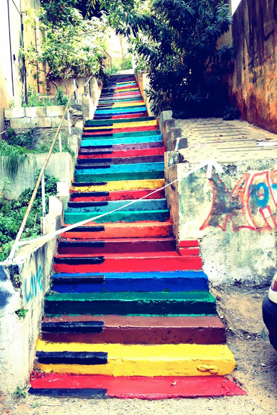 Escalier street art à Beyrouth - Liban