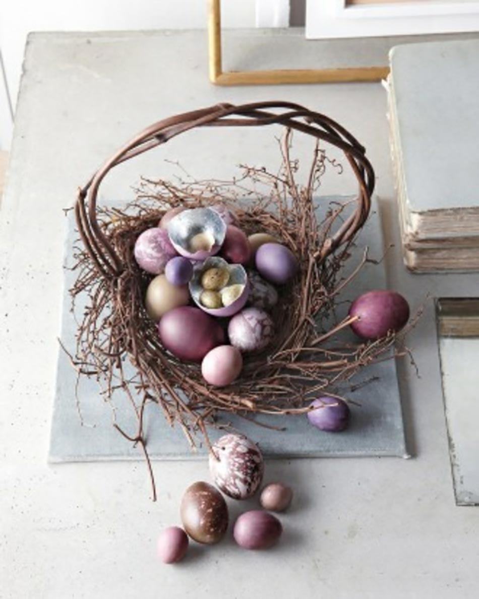 panier à œufs en brindilles de bois