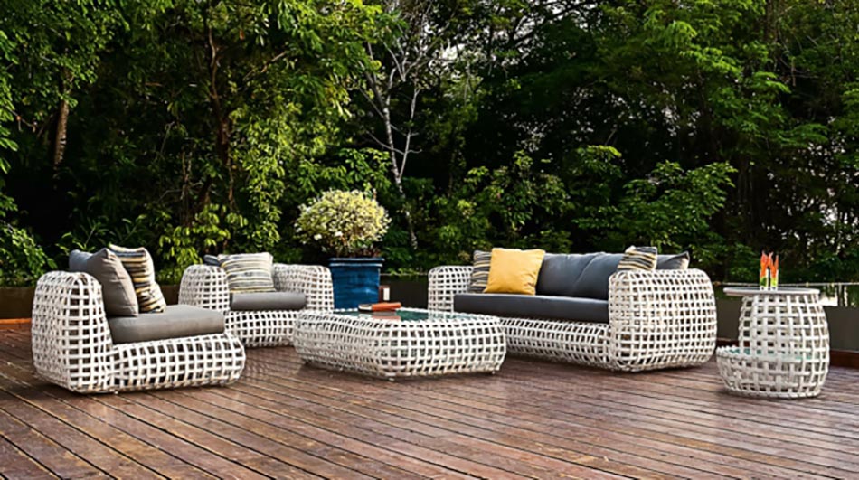 salon outdoor jardin de Kenneth Cobonpue