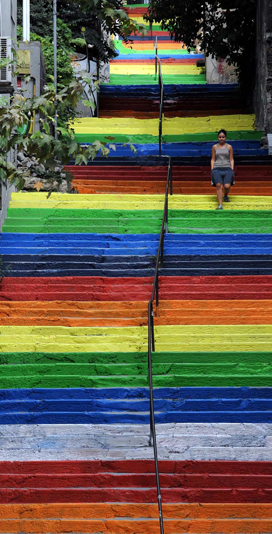 Escalier street art à Istanbul - Turquie