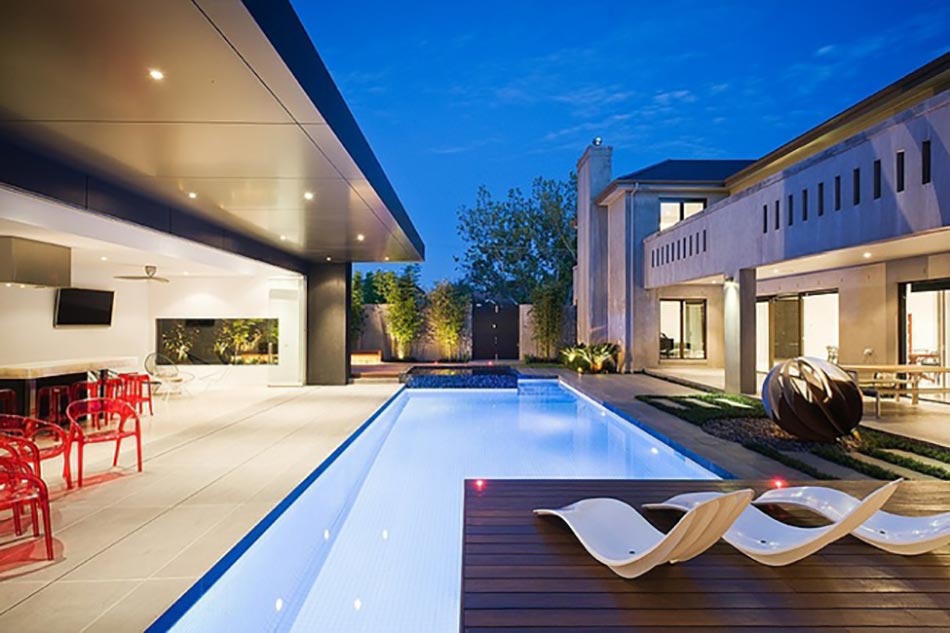 poolhouse en plein air aménagement extérieur moderne