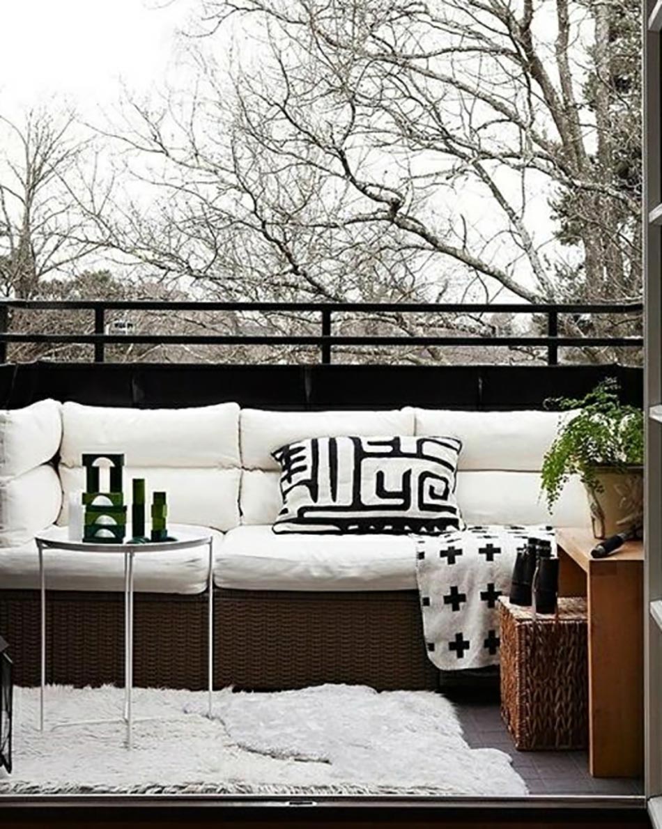blanc et noir petit balcon