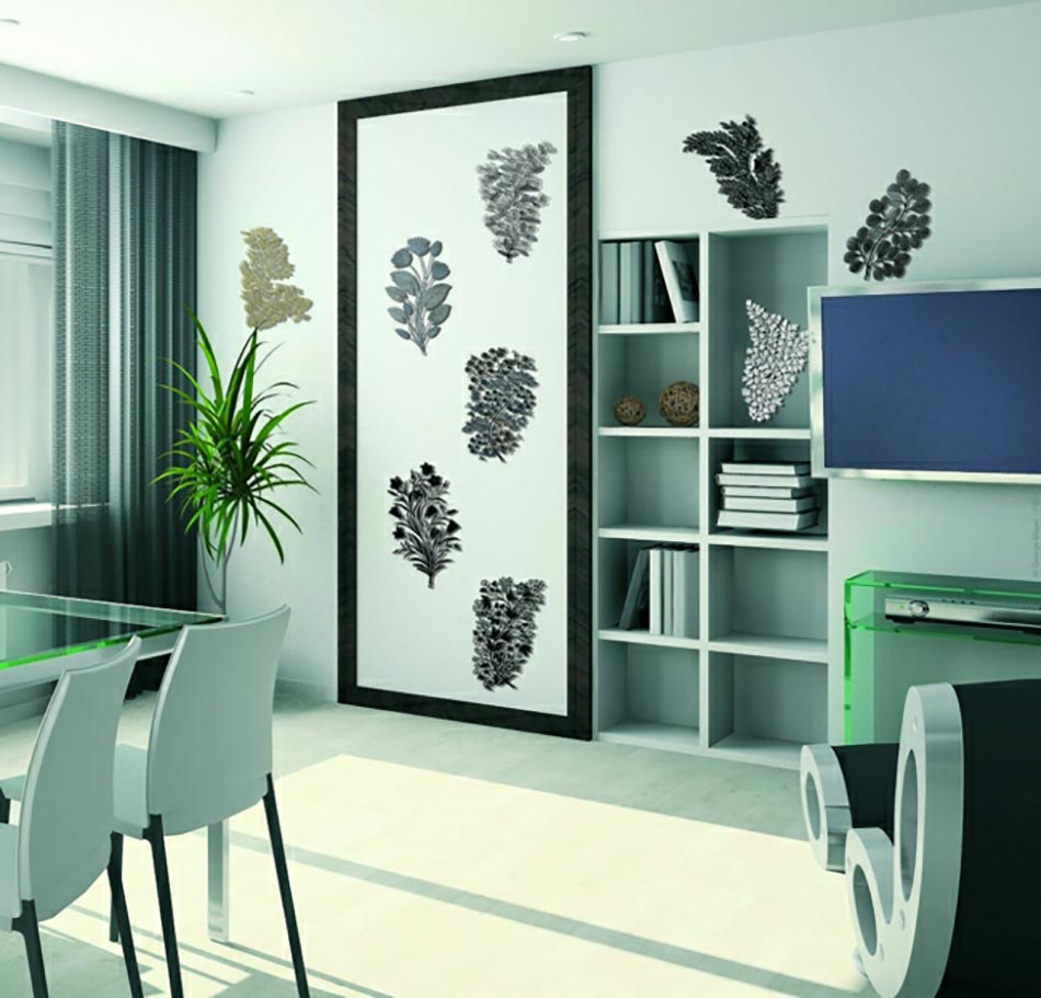 stickers muraux de fleurs pour salle à manger