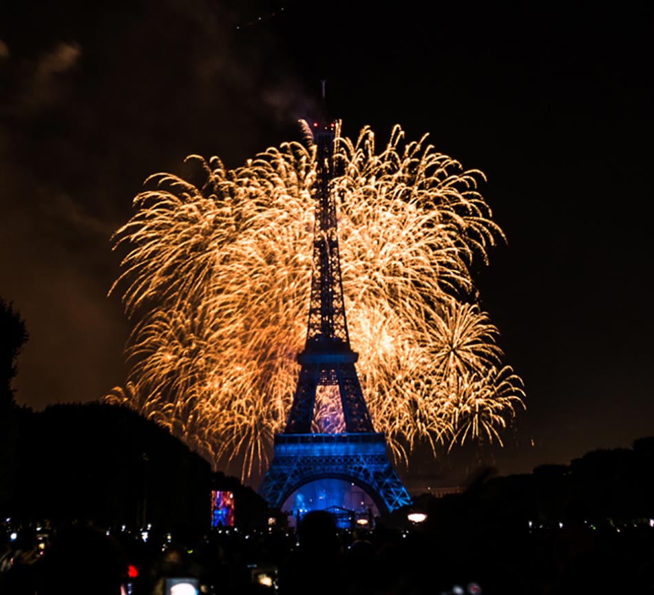 Fleurs de feux et lumière jaunes
