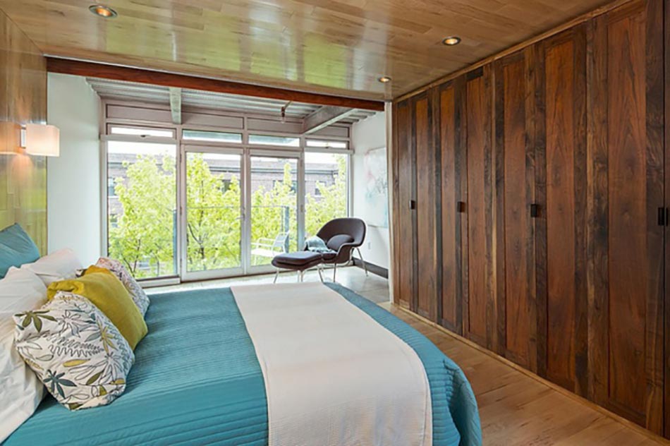 Chambre à coucher design bois
