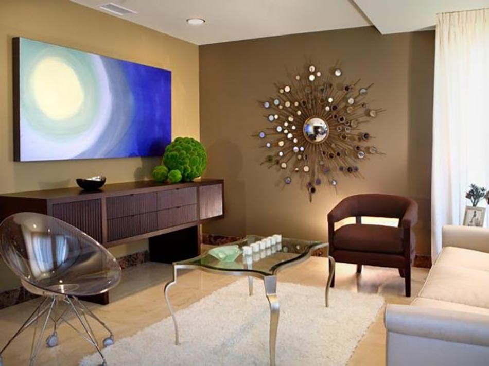 miroir design en forme de soleil
