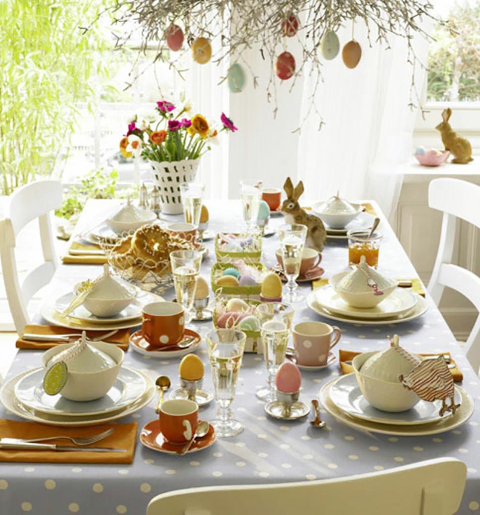 table décoration spéciale Pâques
