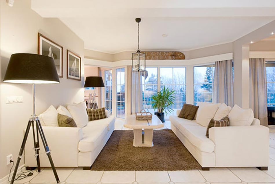 Ambiance chaleureuse dans se living nordique