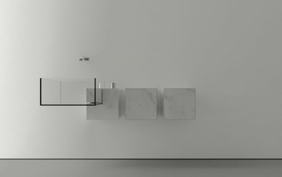 ameublement salle de bain vasque très épurée
