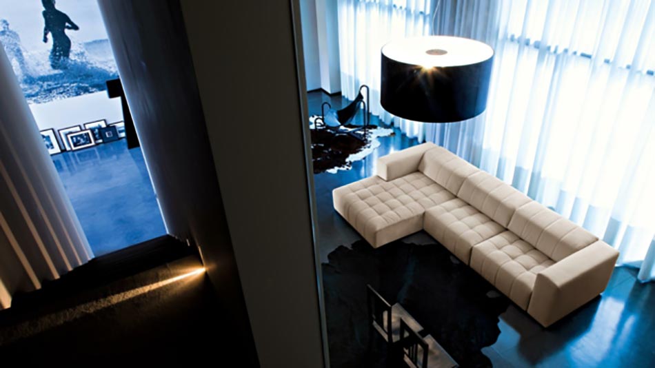 living aux canapés design italien Busnelli