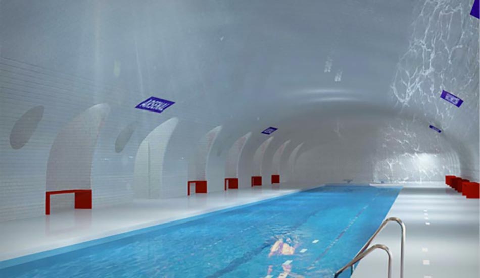 Piscine dans une station de métro abandonnée parisienne