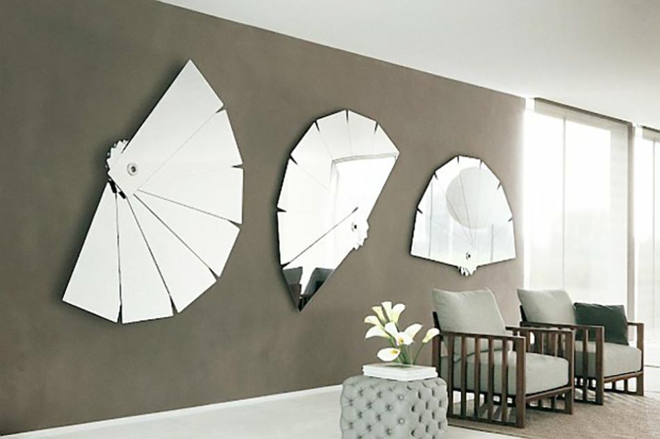 miroir en éventails très design