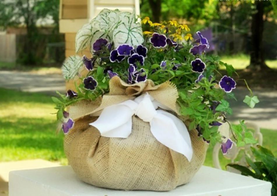 Décoration originale en pots de fleurs