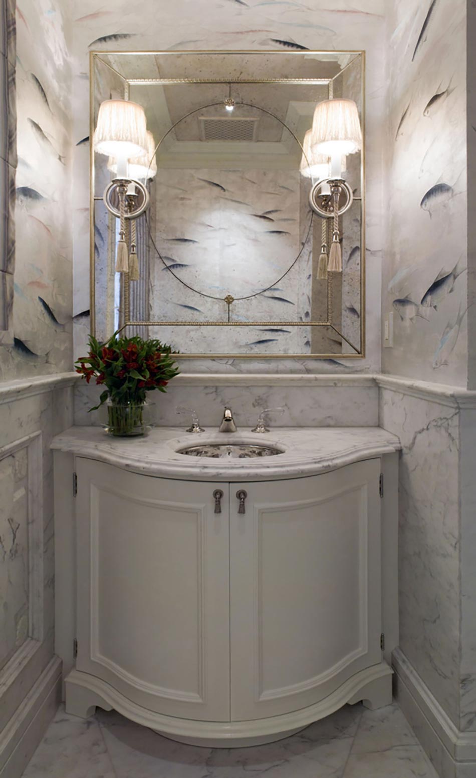 marbre blanc salle de bain design