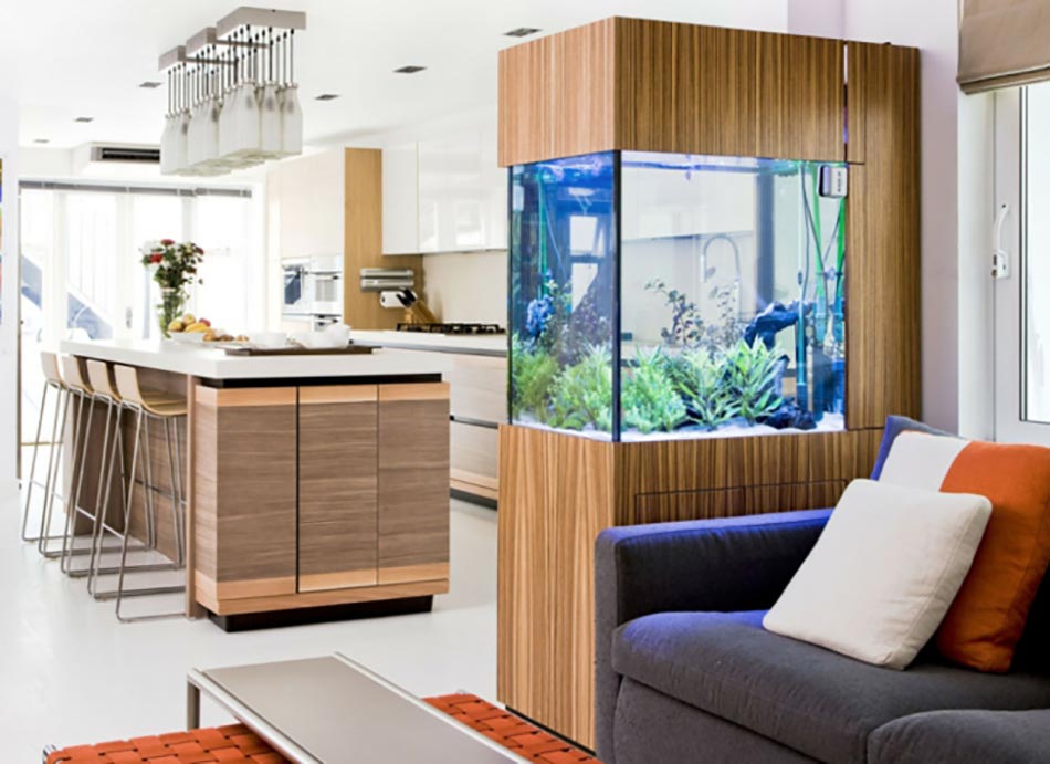 cuisine de future en bois et blanc