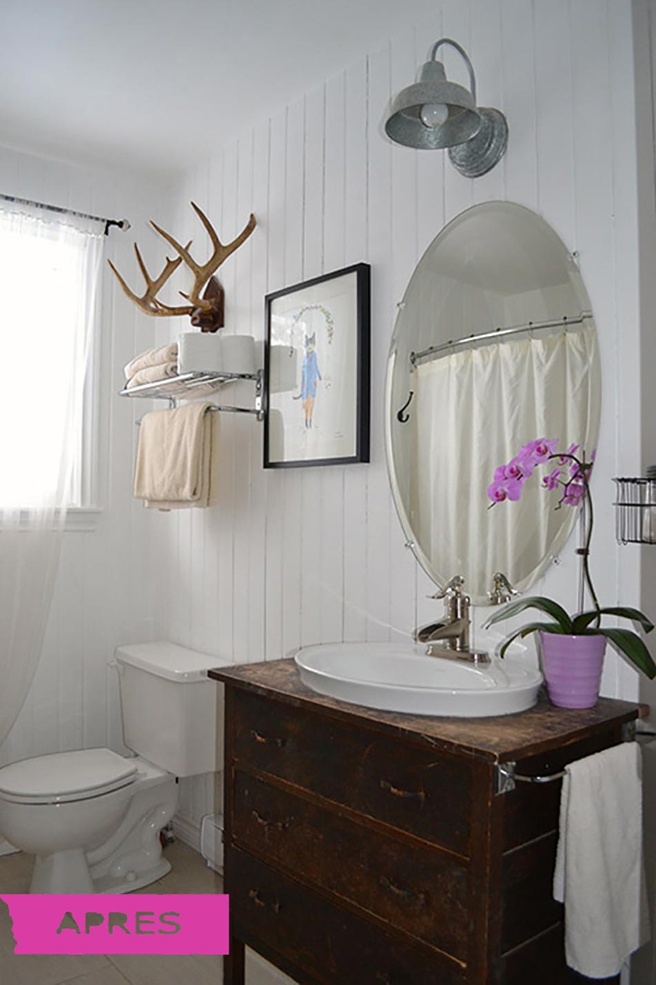 rénovation à petit prix de la salle de bain après