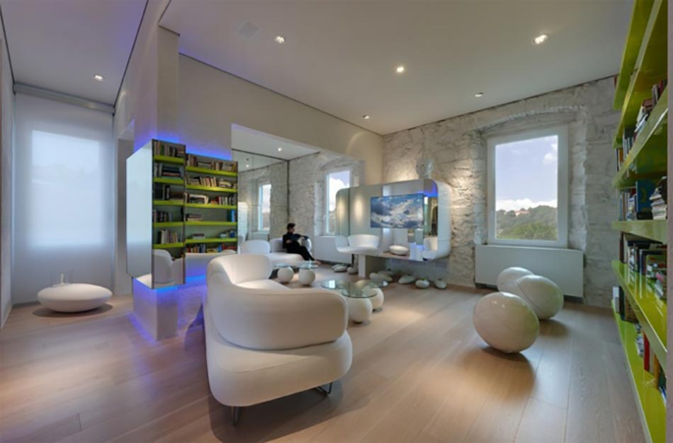 living aux allures futuristes