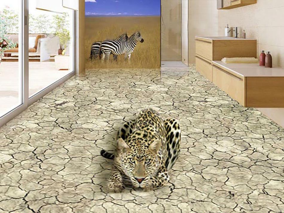 revêtement de sol en 3D savane africaine
