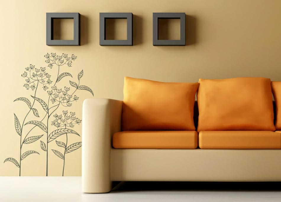 stickers muraux fleur haute