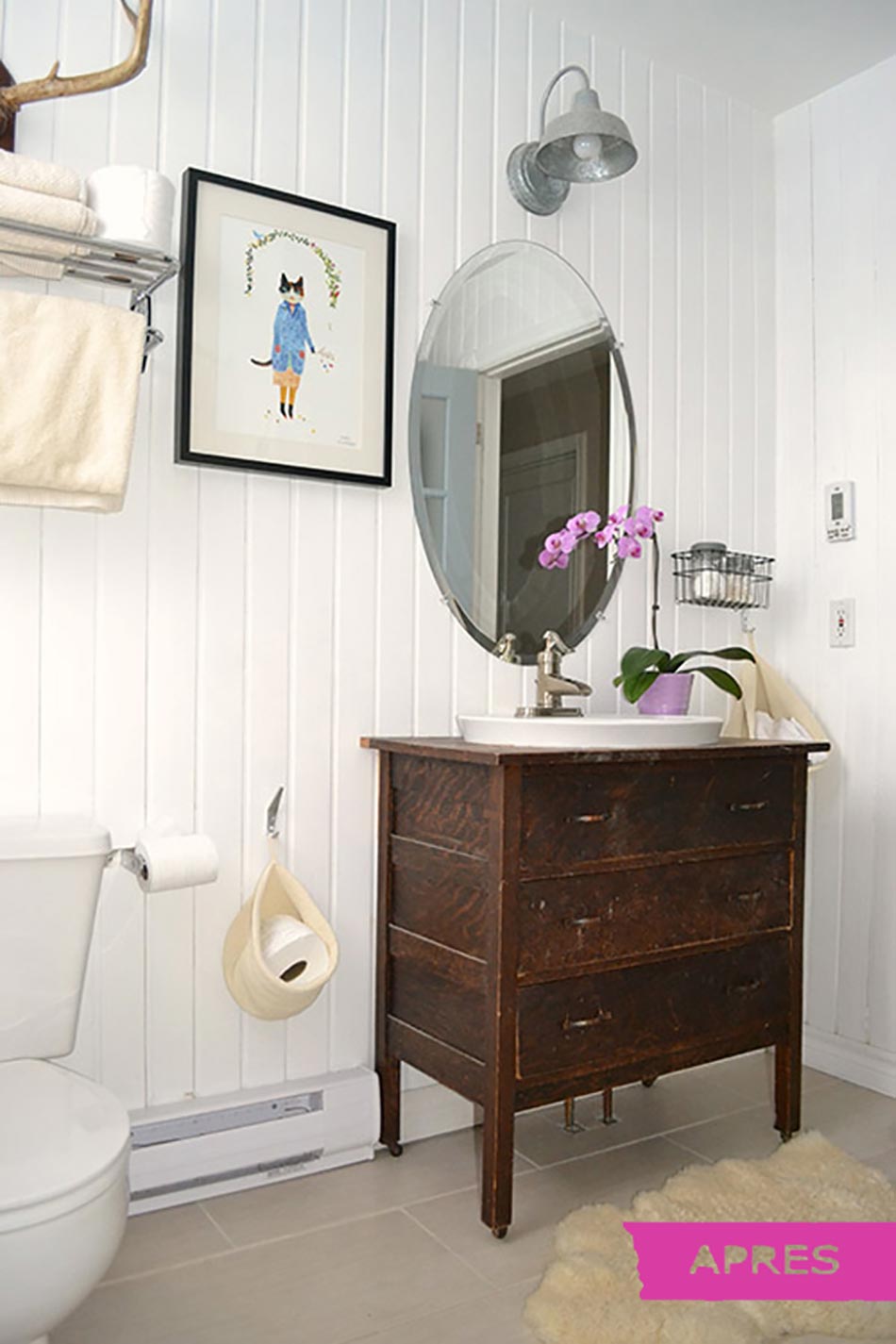 vision de la salle de bain après rénovation à petit prix