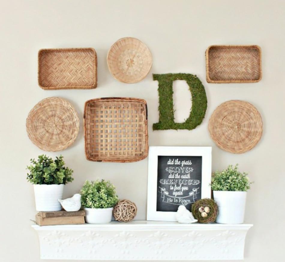 déco maison Pâques avec des paniers