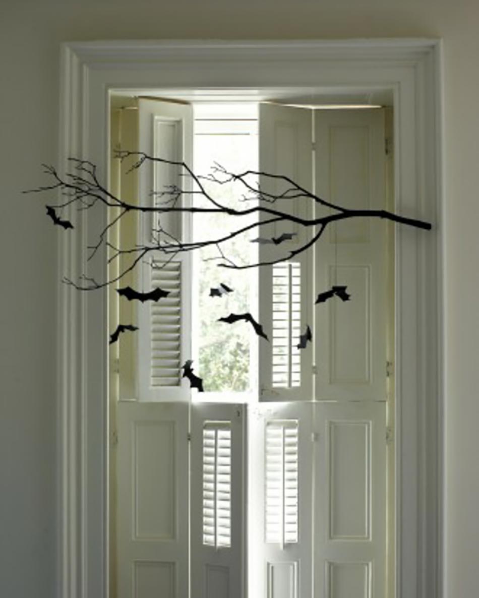Décoration Halloween intéressante fenêtre indoor intérieur maison