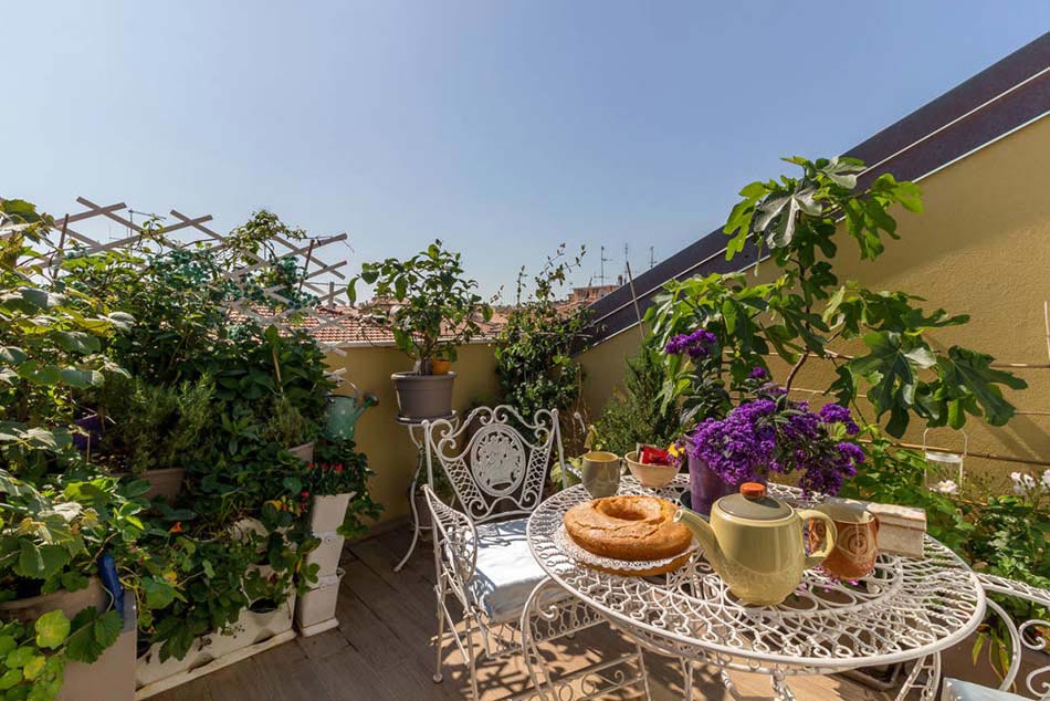 terrasse appartement de ville moderne ameublement
