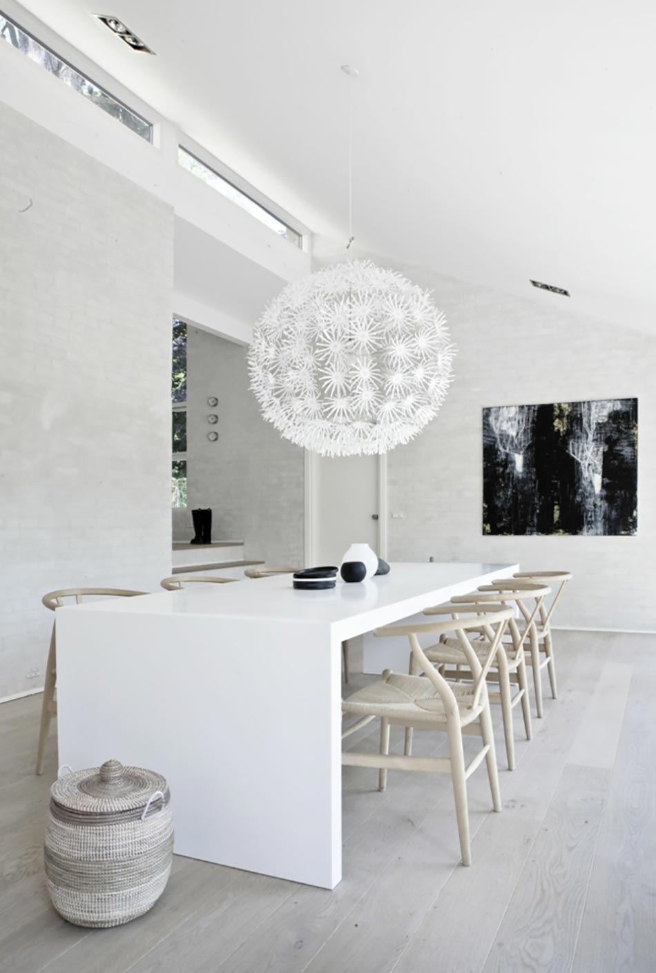 intérieur ambiance moderne en blanc