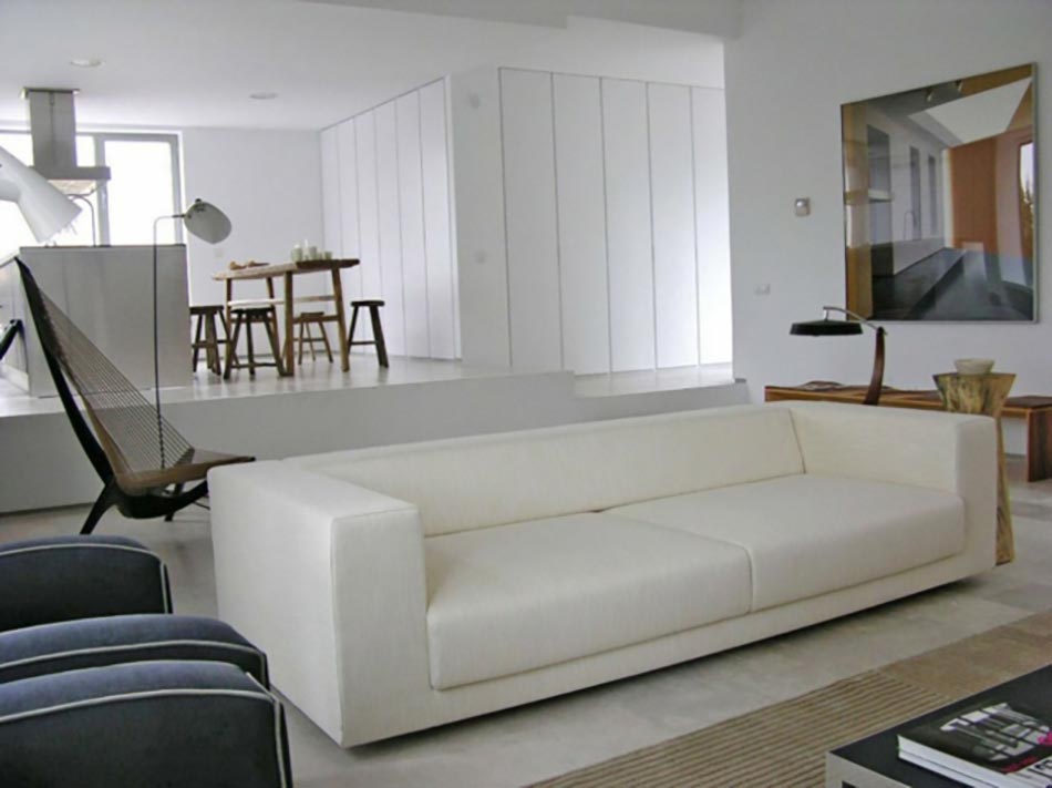 canapé moderne design intérieur blanc