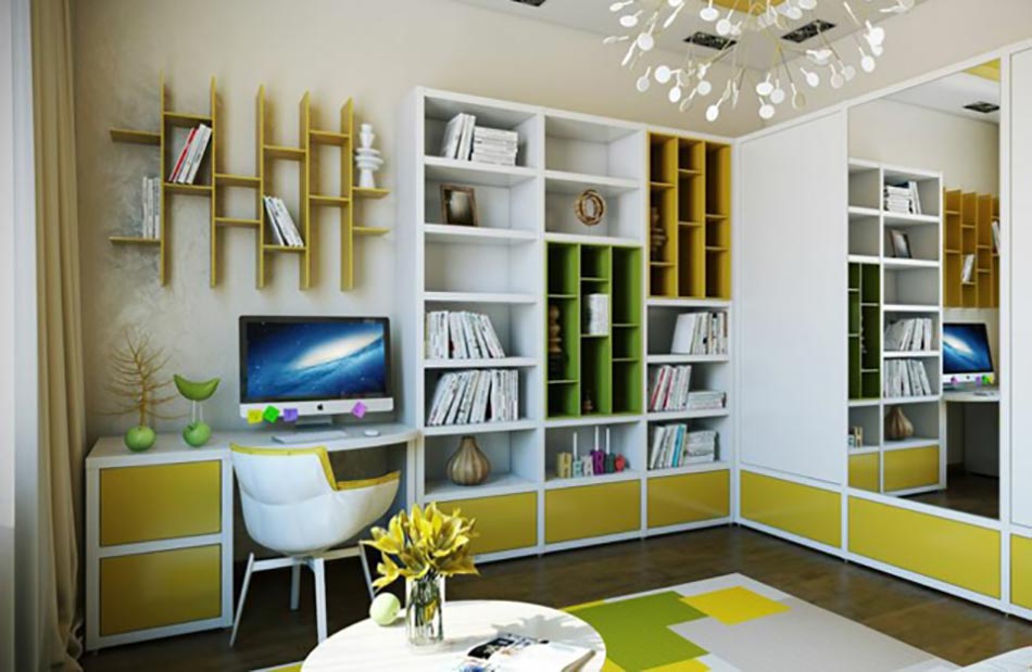 décoration en vert chambre d'ado