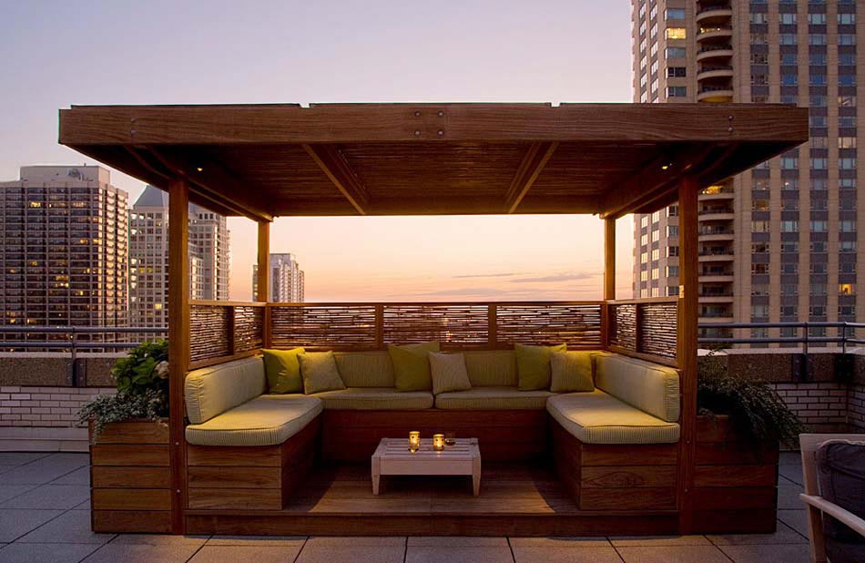 gazébo aménagement terrasse original