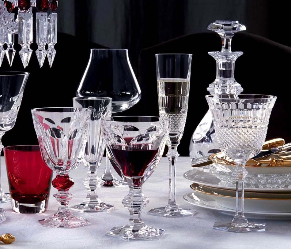 verres en cristal vaisselle chic table de Noël
