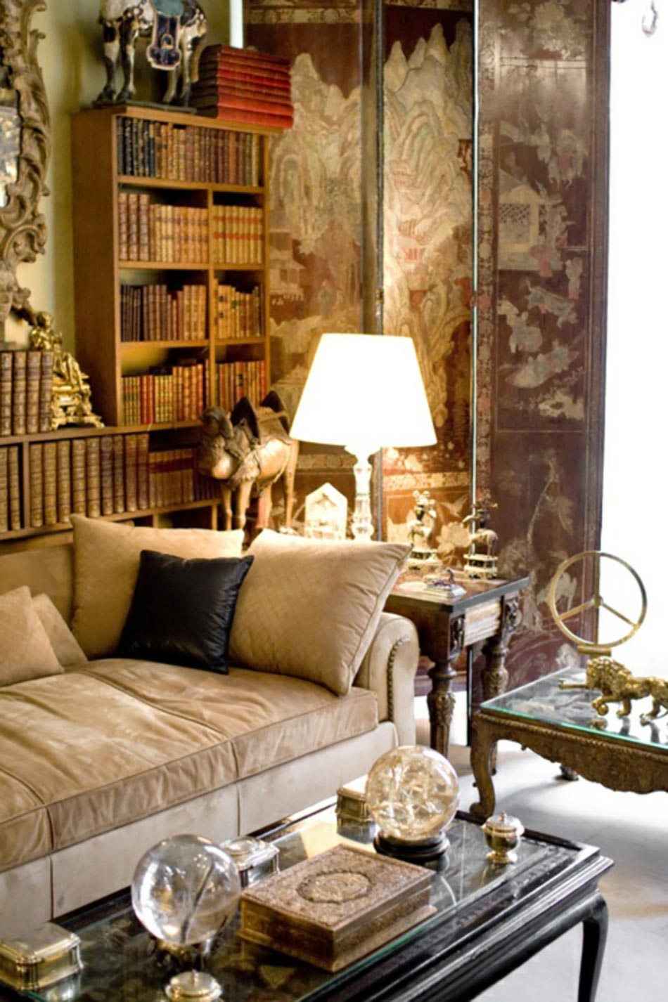 intérieur éclectique paravent ancien