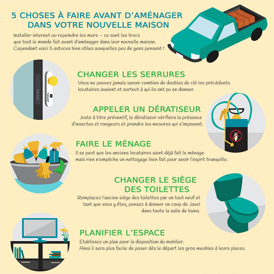 Quelques astuces pratiques et utiles pour prendre possession de votre nouvelle maison conseils astuces utiles pratiques déménagement aménagement nouvel appart