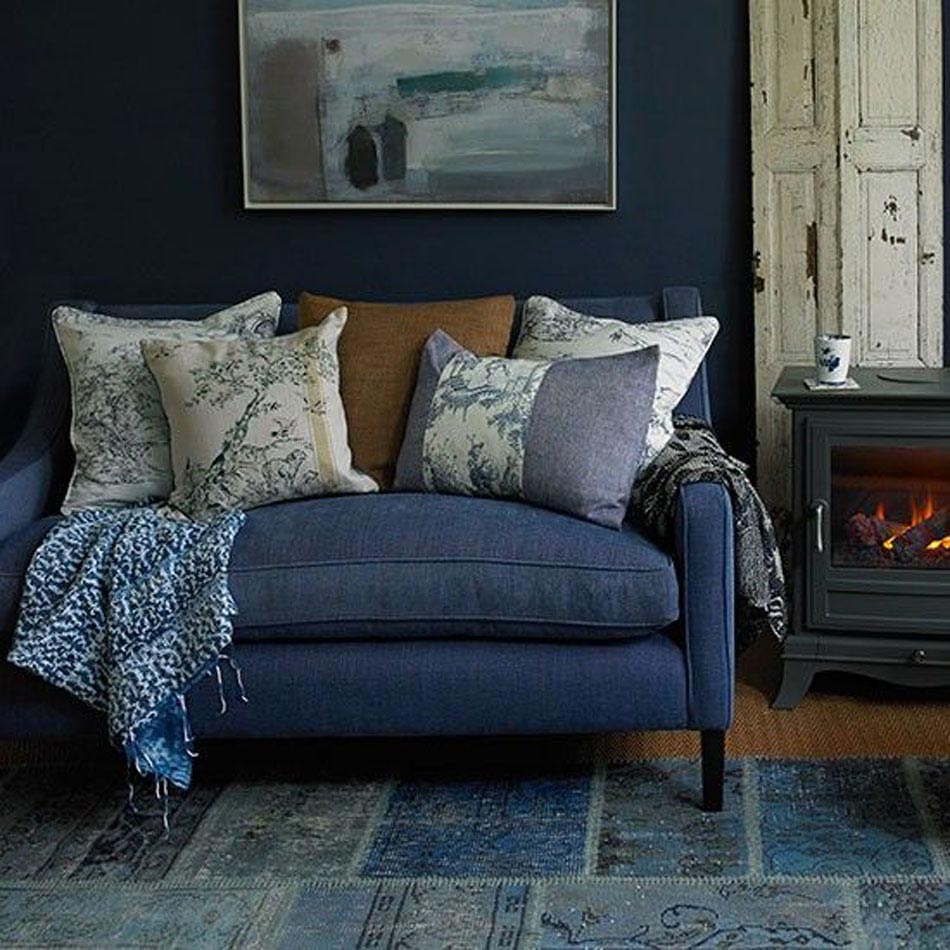 assise en bleu design intérieur maison chic