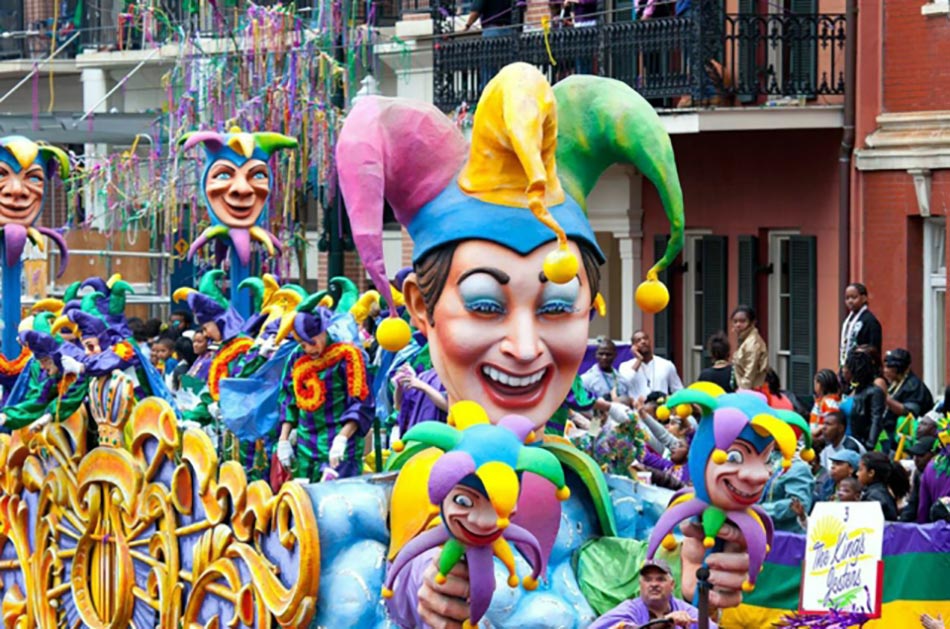 Célèbre carnaval Mardi Gras à Louisiane