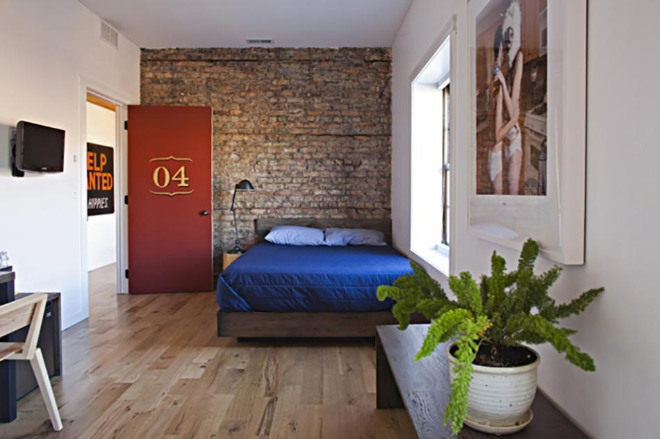 Chambre à coucher inspirée par le décor hôtelier