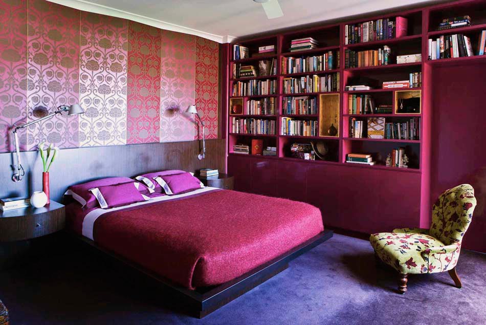 rose fuchsia chambre design éclectique original