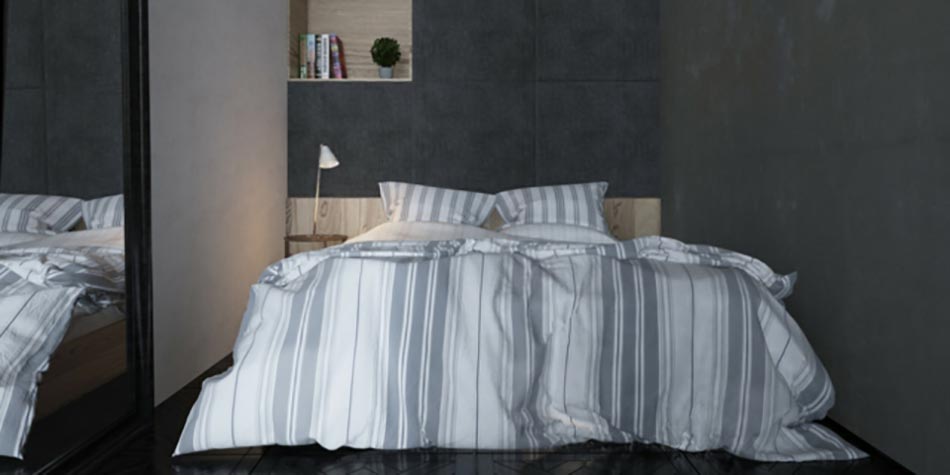 chambre déco simple épurée en gris