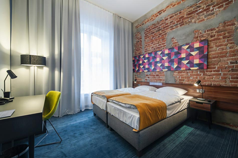 chambre design industriel de l'hotel