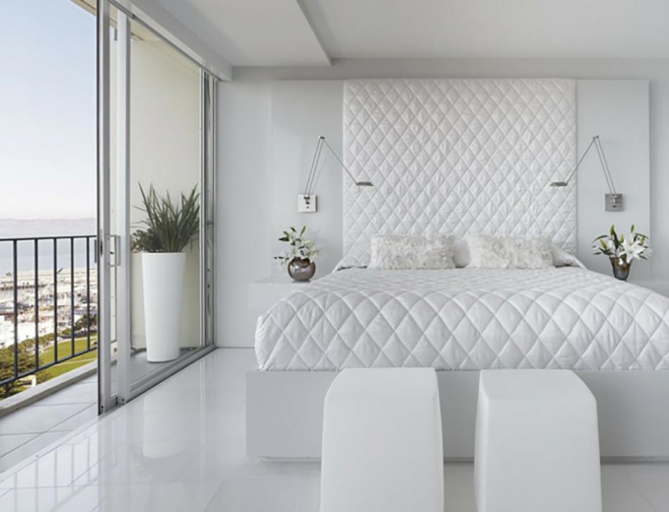 chambre moderne en blanc