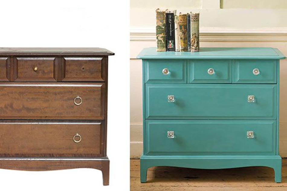vieux meuble commode redécoré